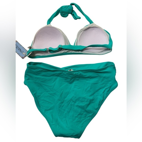 Yonique Two Piece Bathing Suit Push Up Bikini Set Halter Women’s Size SMALL - Picture 3 of 5